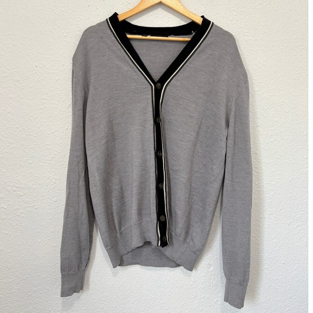 saks fifth avenue wool cardigan grandpa sweater vintage preppy academia